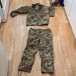 Camouflage Military Jacket and Pants Set